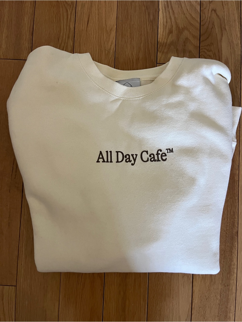 All Day Cafe™ Cream Graphic Sweatshirt